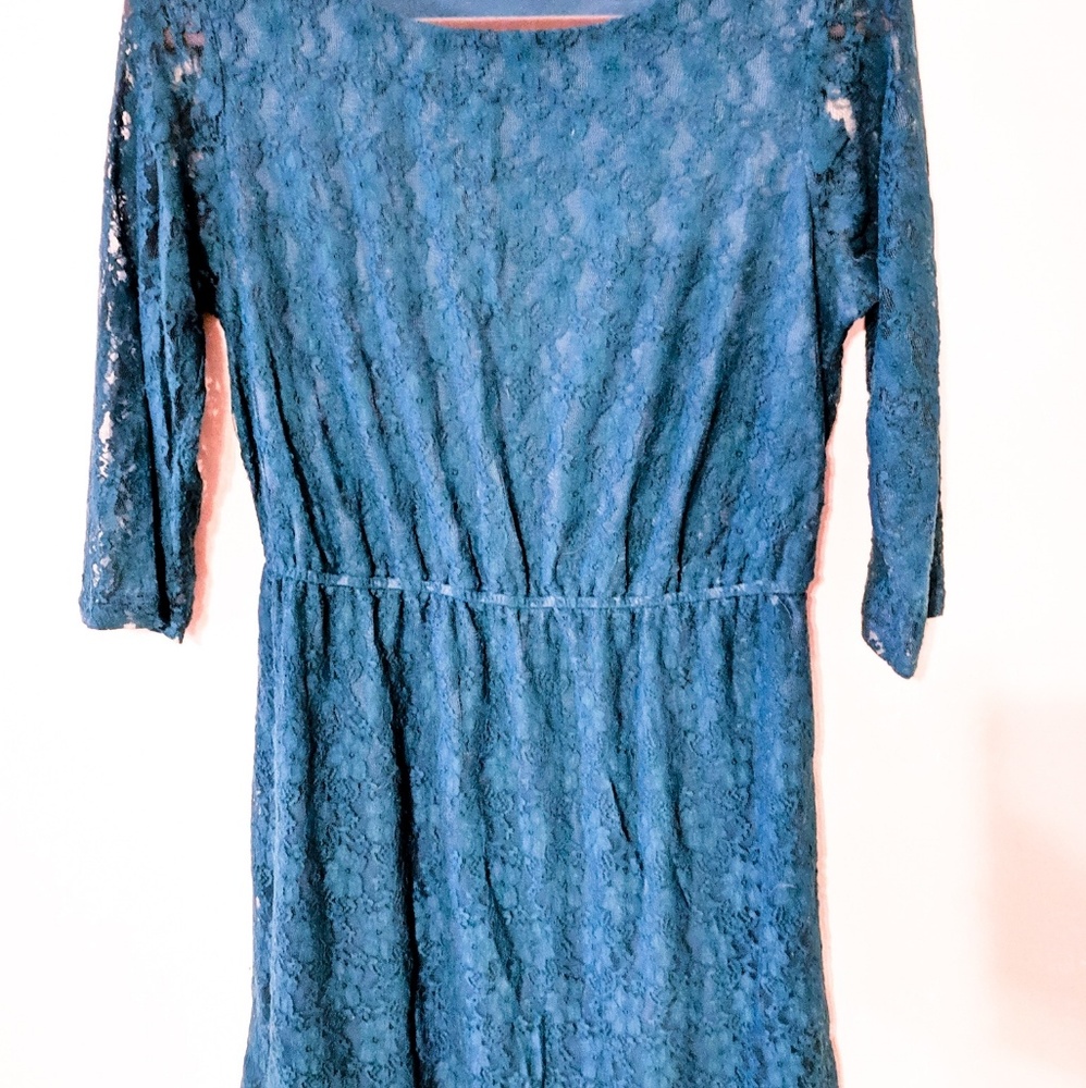 Teal Lace Dress